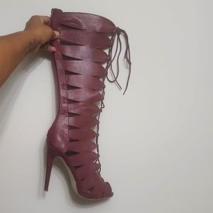 Burgundy Lace ups